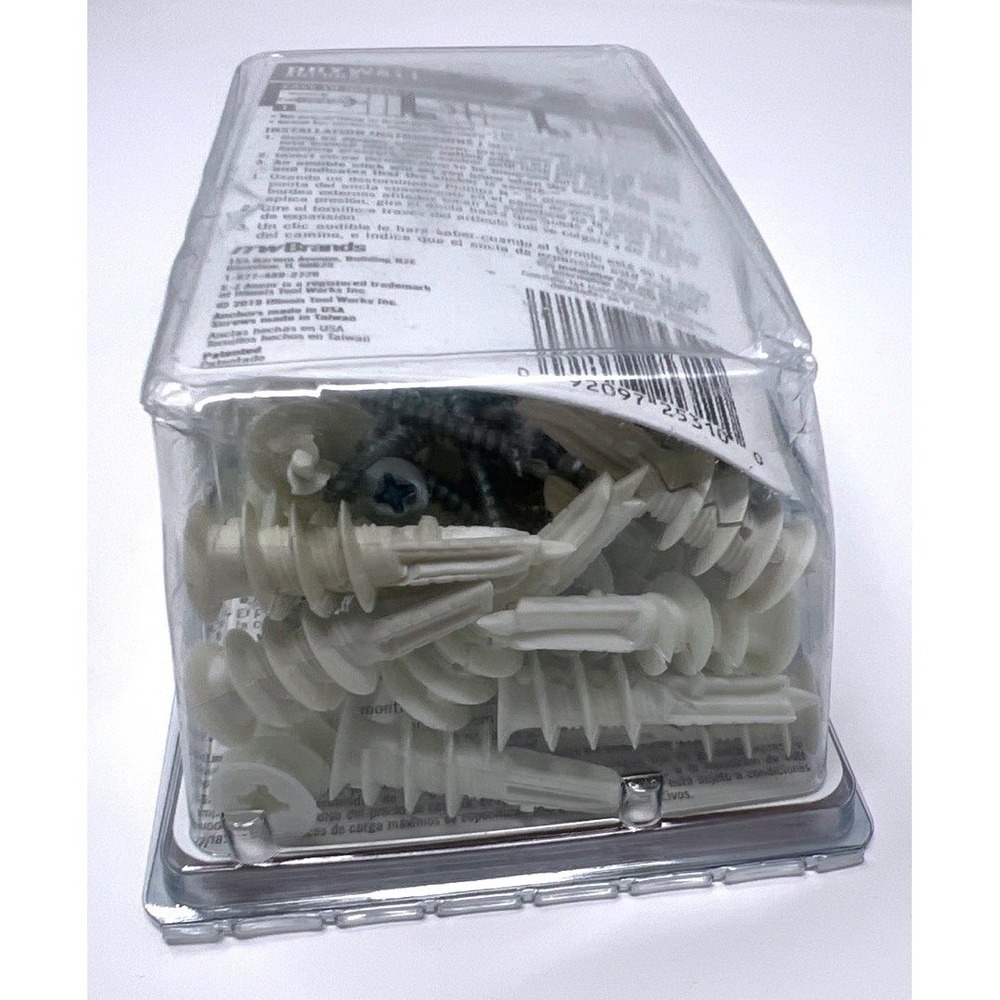 E-Z Ancor #25310 - Twist-N-Lock 75 lb. Self-Driving Drywall Anchor 50pc NIP 5/8" - Picture 7 of 13